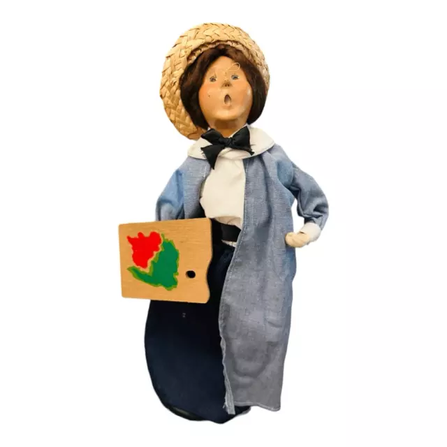 VINTAGE Byers Choice Caroler Victorian Vintage 2000 "Woman Artist with Palette"