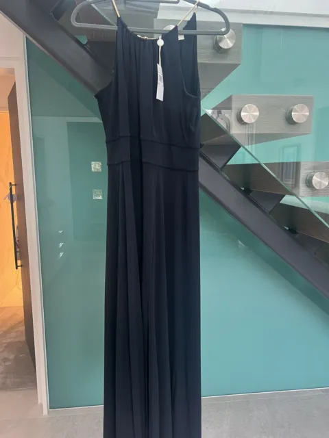 BNWT Michael Kors Navy Maxi Chain Dress Size Medium