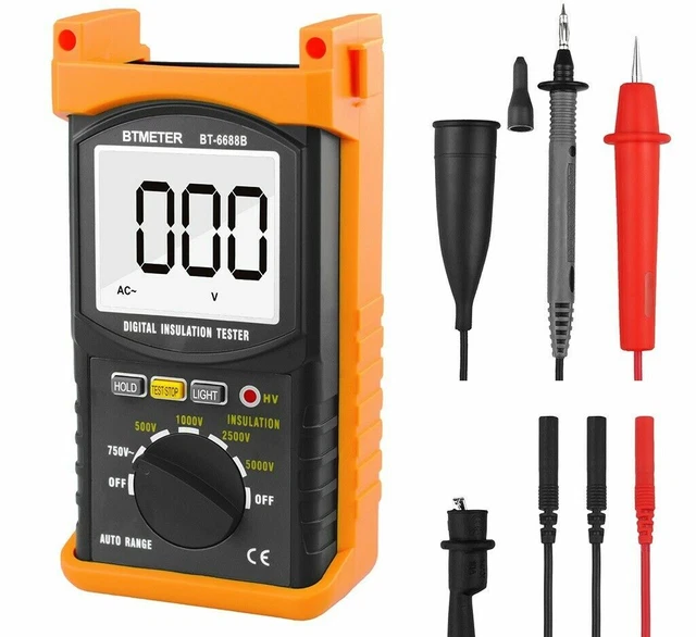 DIGITAL INSULATION RESISTANCE Tester 200GΩ Ohmmeter Megohmmeter Voltage
