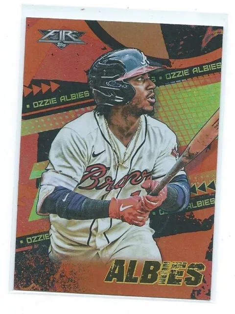 2022 Topps Fire-Ozzie Albies Orange parallel #65 /299--Atlanta Braves