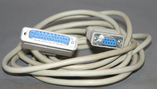 6' DB25-M to DB9-F Cable