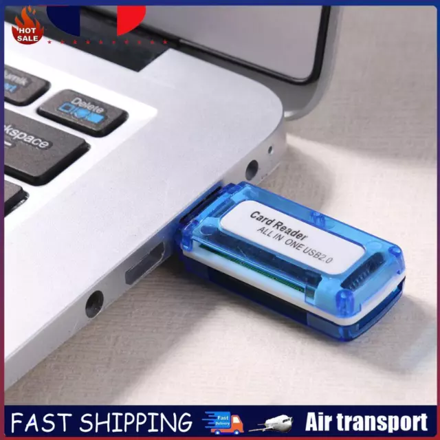 4 in 1 Memory Card Reader USB 2.0 All in One Cardreader for Micro SD TF M2 FR