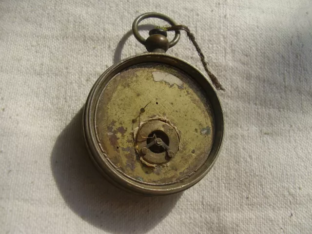 Antique brass round voltmeter for parts