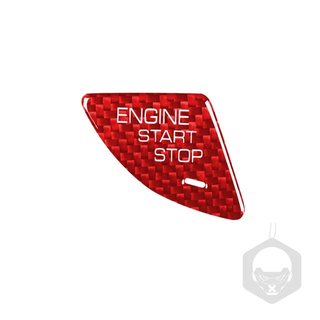 Kohlefaser Automotor Start Stop Knopf Zünd Aufkleber Trimmen für Cadillac ATS B