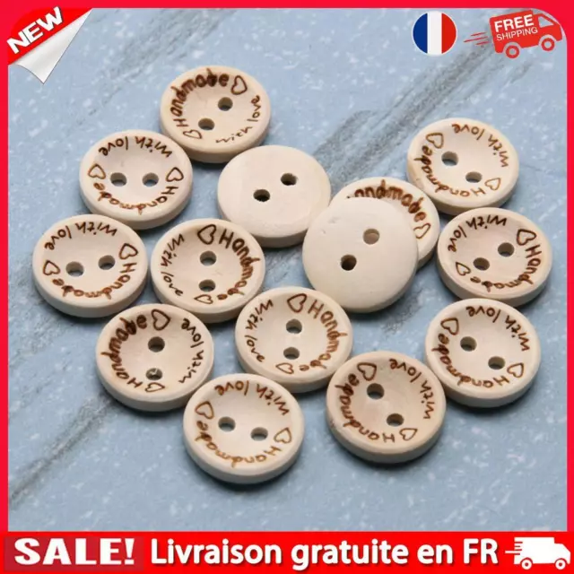 NEW 100pcs Handmade Buttons 2 Holes DIY Environmental for Sewing Knitting Handcr