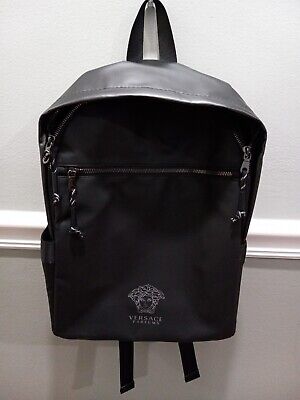 versace parfums black backpack