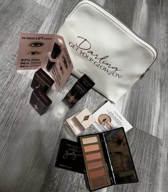 Brand New {Charlotte Tilbury} 7 PCS Gift Set + Makeup Pouch Bag
