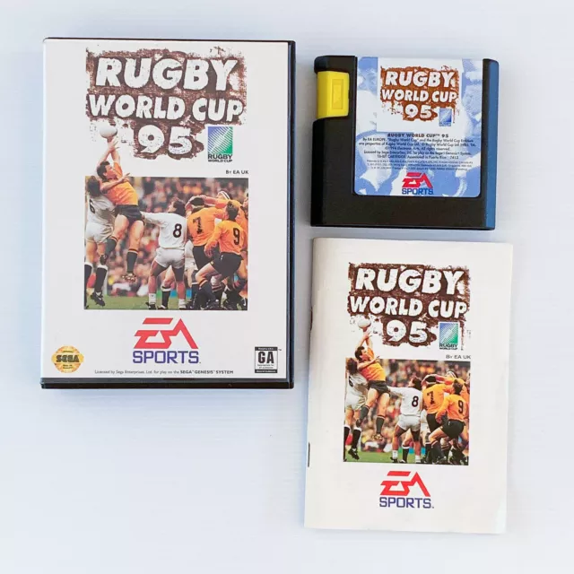 RUGBY WORLD CUP 95 Sega Mega Drive Pal Tested and Free Shipping! EUR
