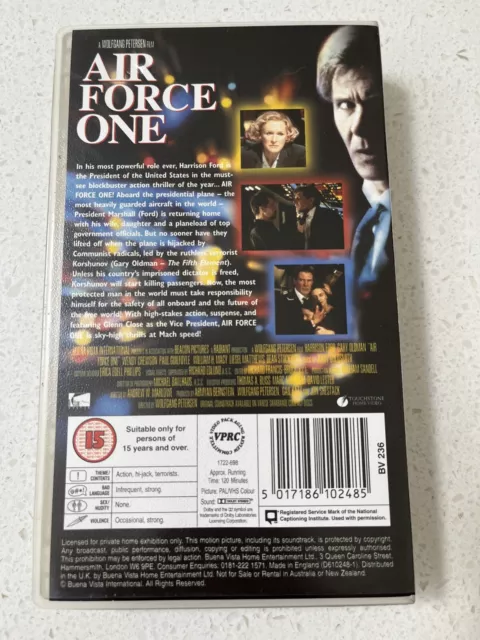 AIR FORCE ONE (VHS, 1998) £2.25 - PicClick UK