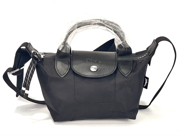 New Longchamp Le Pliage Energy 1500 mini / XS Crossbody/Tote Black Bag