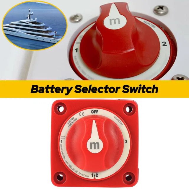 6007 MSERIES MINI Dual Battery Switch Selector 4 Position Marine Boat