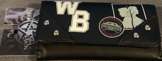 Supernatural Winchester Brothers Patches TriFold Flap Wallet NWT