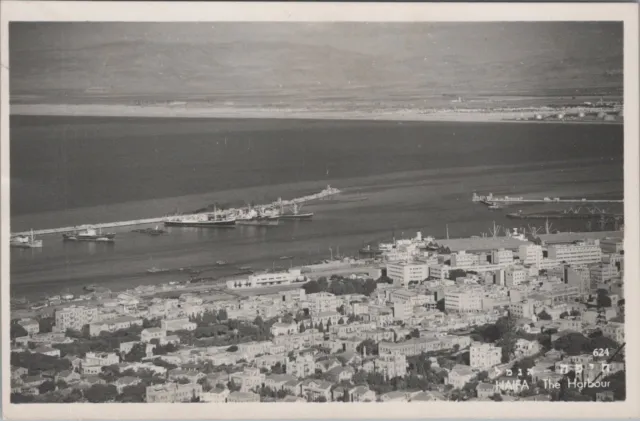 RPPC Postcard The Harbour Haifa Israel