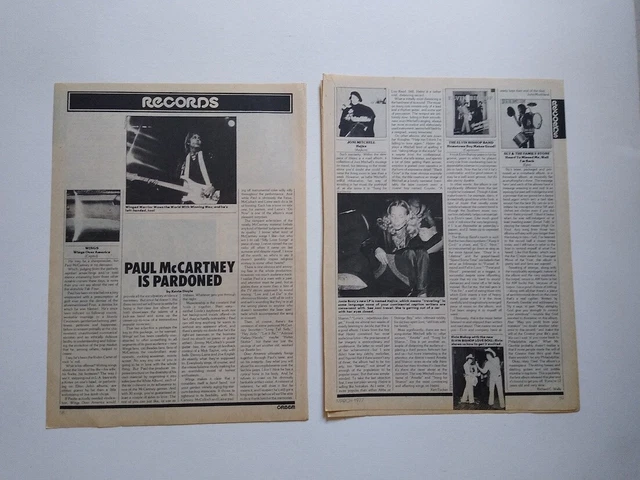 Paul McCartney Joni Mitchell Elvin Bishop The Eagles clippings USA