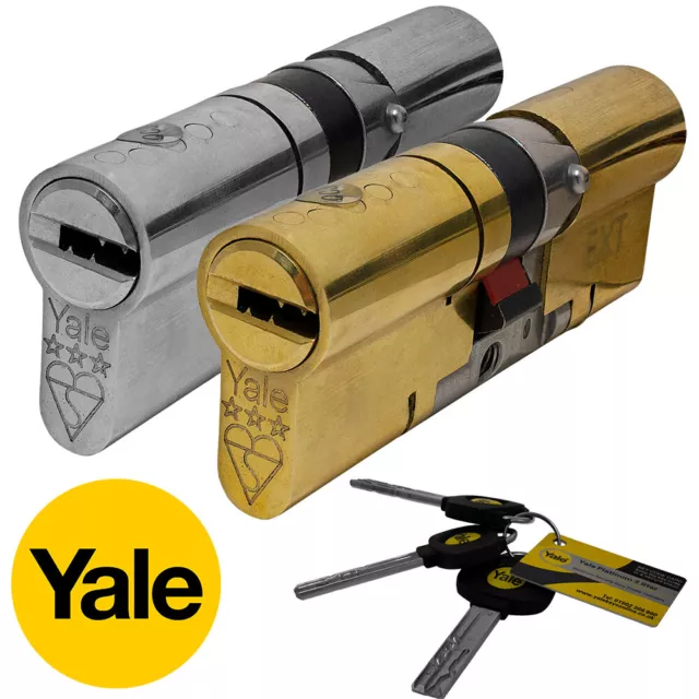 YALE uPVC Door Lock Platinum 3 Star High Security Euro Cylinder Lock Anti Snap