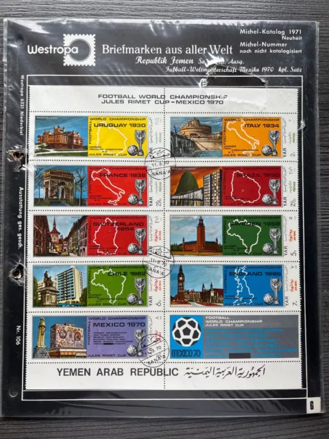 YAR Jemen Yemen - Fußball/Soccer Mexiko 1970 - gestempelt / mint