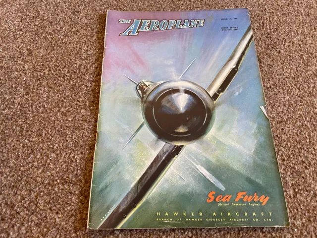 Fabk22 The Aircraft Magazin Cover Seite Werbung 11X8 Hawker Sea Fury
