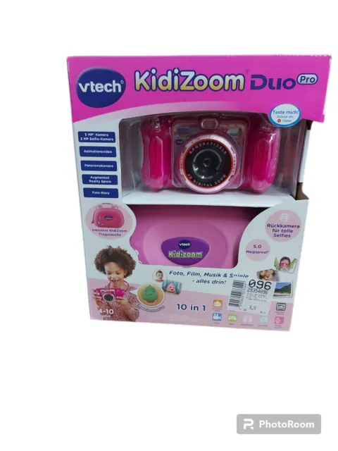 VTech KidiZoom Duo Pro Kinderkamera mit Tragetasche - Rosa