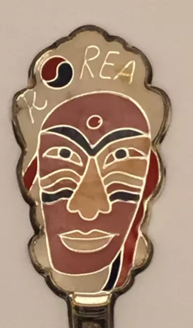 Korea Mask Dance Play Vintage Souvenir Spoon Collectible