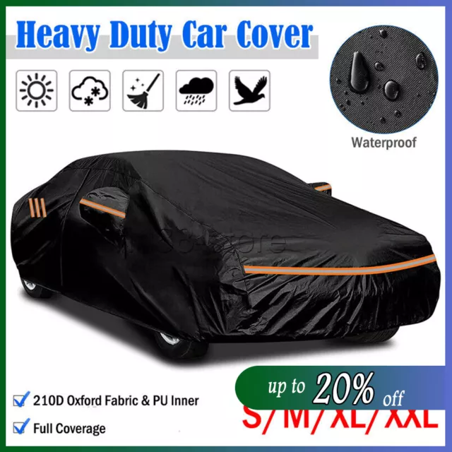 210D Oxford Car Cover Waterproof Heavy Duty Full Cover Rain Snow UV Protective