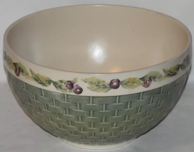 Pfaltzgraff Jamberry Round Basketweave Salad Serving Bowl