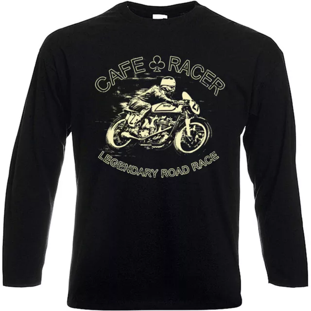 T-Shirt a Maniche Lunghe - Caffè Racer - Vintage Motocicletta Biker Triumph BSA