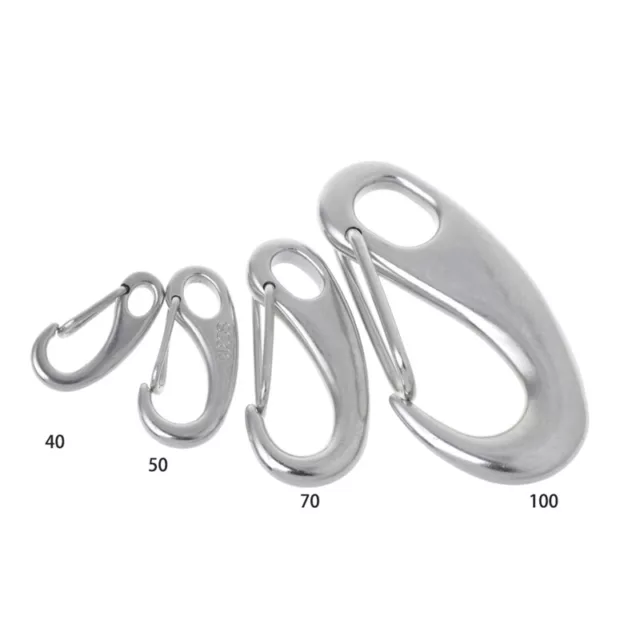 Small Carabiner with Egg-shaped Spring, Stainless Steel, Quick-connect Snap Hook