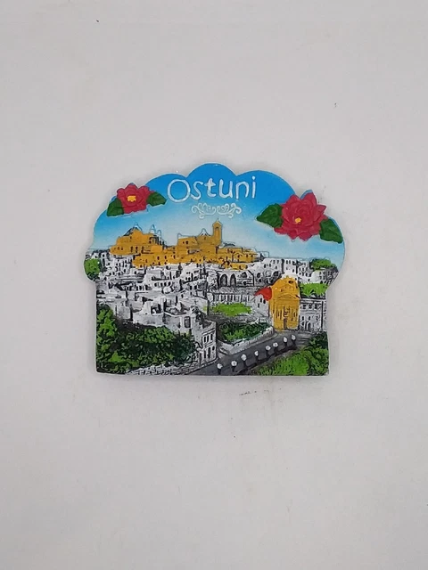 Magnete Calamita Resina Frigo Frigorifero Souvenir Fridge Magnet Ostuni Puglia