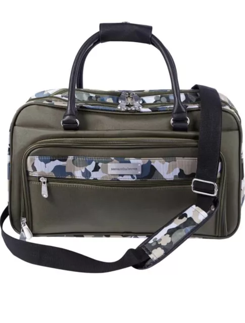 Samantha Brown Carry-All Travel Bag - Green Geo Camo - NWT