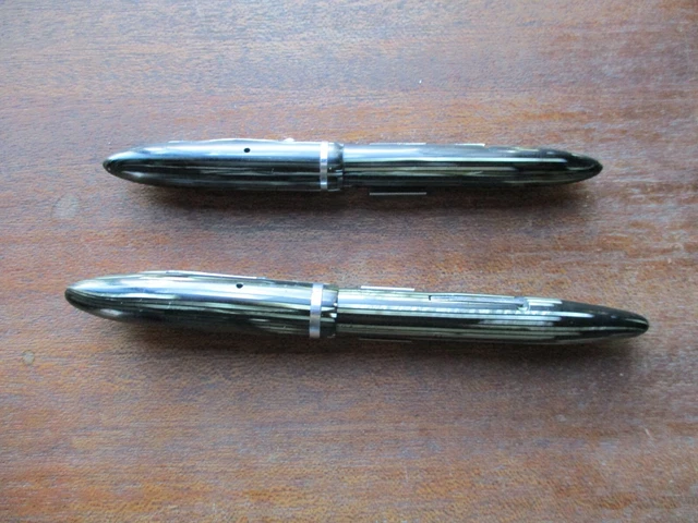 Vintage Sheaffer's Fountain Pen(s) Lot Of (2) 500/350 14K Nib Green Stripe Parts