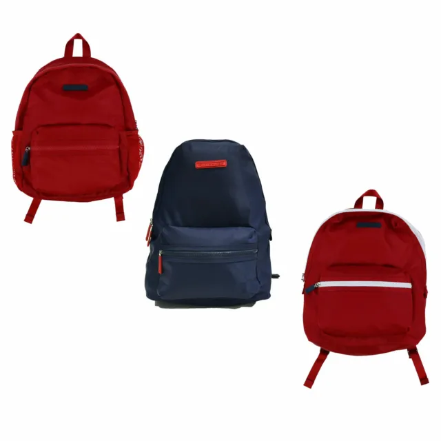 Tommy Hilfiger Backpack Bookbag School Bag Unisex Nylon Logo Zipper Pockets Nwt