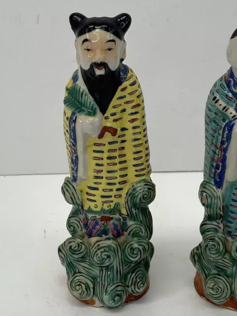 Very Nice Pair of Chinese Republic Period Famille Rose Porcelain Figures- 5.6” 2