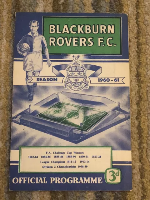 Blackburn Rovers v Bolton Wanderers - 1960/61 - Division 1 - Match Day Programme