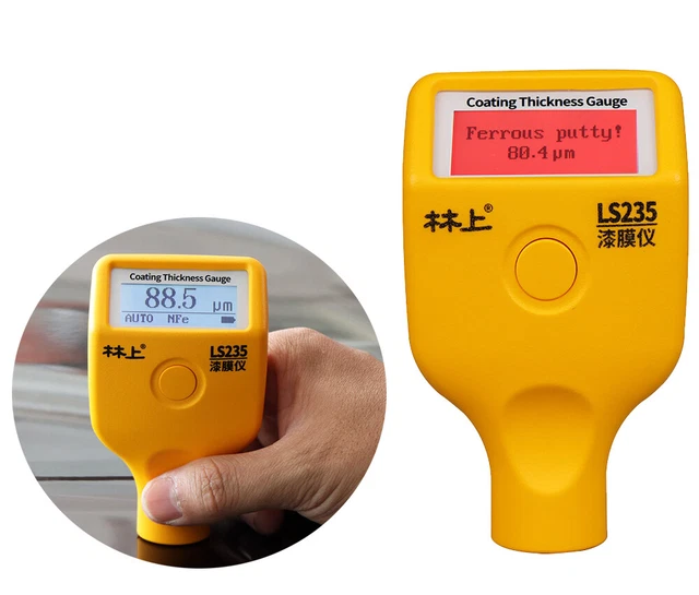 COATING THICKNESS GAUGE Automotive Paint Meter Metallic putty Detector