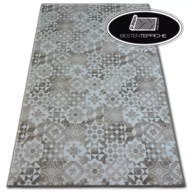 Modern Carpet Floor 'Maiolica' Beige Lisboa Patchwork, Large Rugs On Dimensions