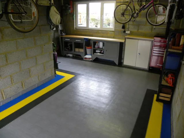 Rubber PVC Garage factory Flooring Interlocking Floor tiles 60p each THE BEST!!! 2