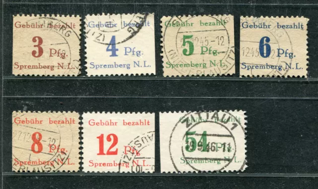 Germany Spremberg 1945 Postage Dues X 7 Used