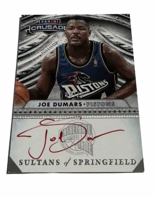 2013 Crusade Sultans of Springfield Autograph Silver #08/25 Joe Dumars #10 Auto