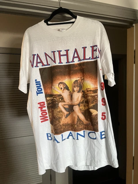 VINTAGE 90'S 1995 Van Halen Balance World Tour Grungy Band T Shirt