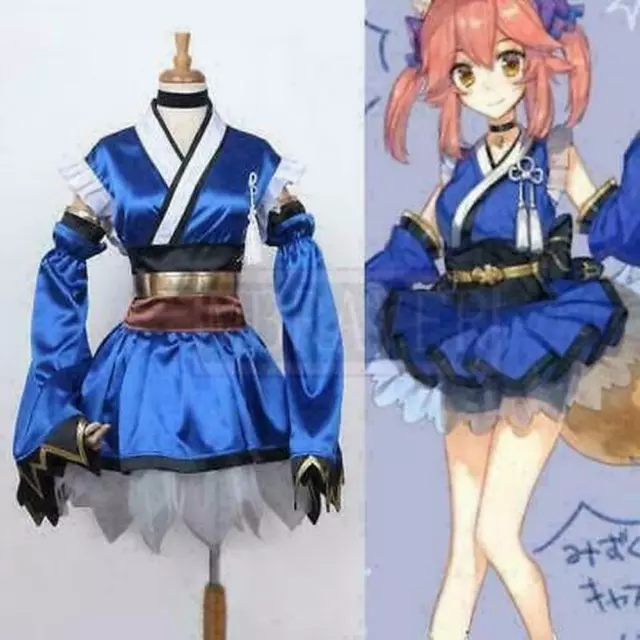 Fate/EXTRA Tamamo no Mae Caster Cosplay Costume Kimono Uniforms  &