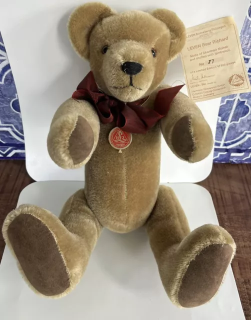 Hermann Leven Bear Richard Mohair with Growler Germany Limited Edition 87/500