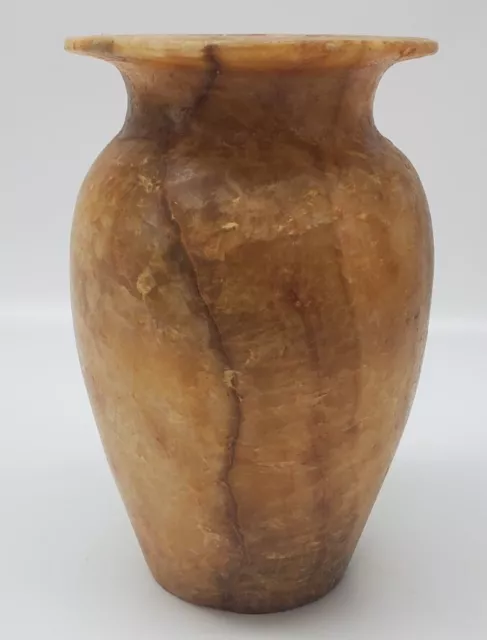 Ancient Antique Egyptian Middle Kingdom Banded Alabaster Vase Very Good Shape