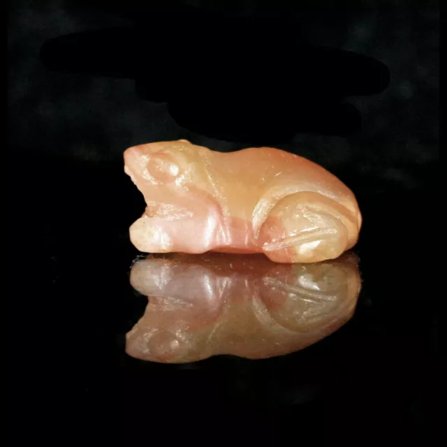 A Pyu to Pagan carnelian bead in the form of a frog Y3376
