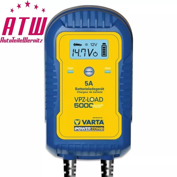 Original Varta Auto Motorad Batterieladegerät 6V, 12V mit Erhaltungsladegerät 5A