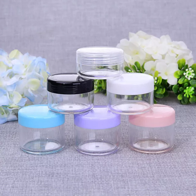 5/10/15/20g Plastic Cosmetic Containers Face Cream Lip Balm Sample Jars Pots