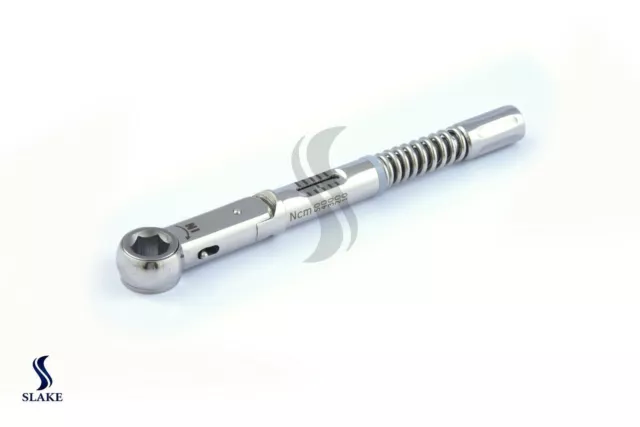 Universal Dental Torque Wrench Ratchet 10-40 Ncm 6.35mm Hex 4.0mm 10-50