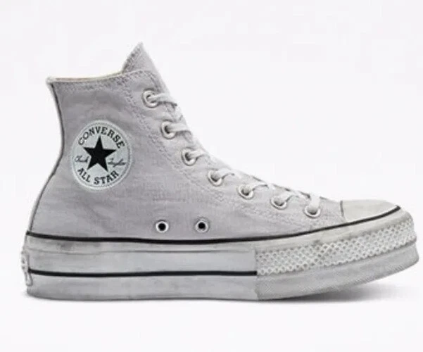 converse gris plataforma uk