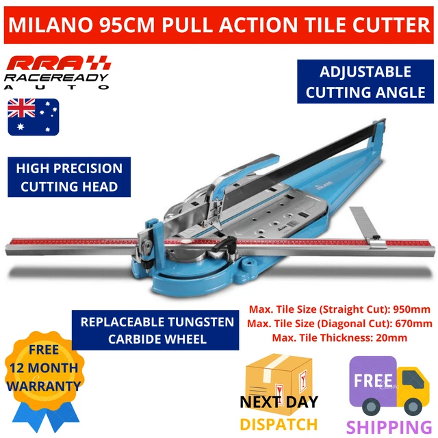 MILANO TILE CUTTER Cutting Machine Manual Pull Action 95cm Adjustable