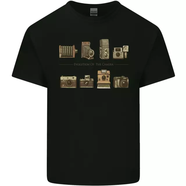 T-shirt top da uomo cotone fotocamera Evolution Photographer