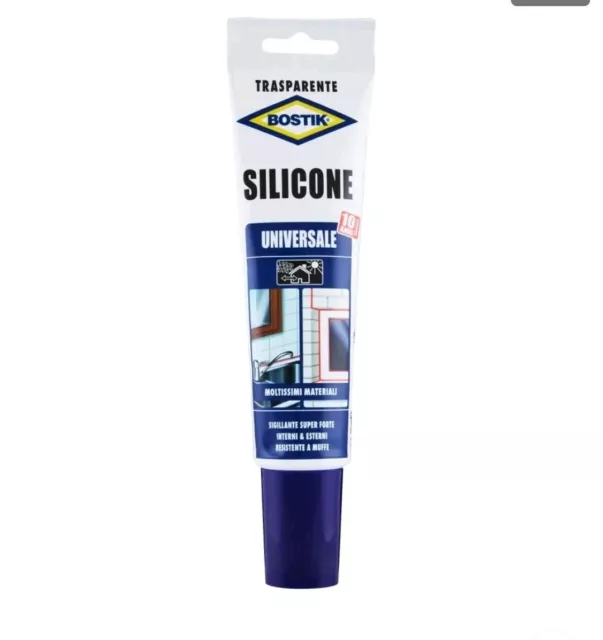 Bostik adesivo silicone Universale sigillante colla tubo 150ml 12 pezzi